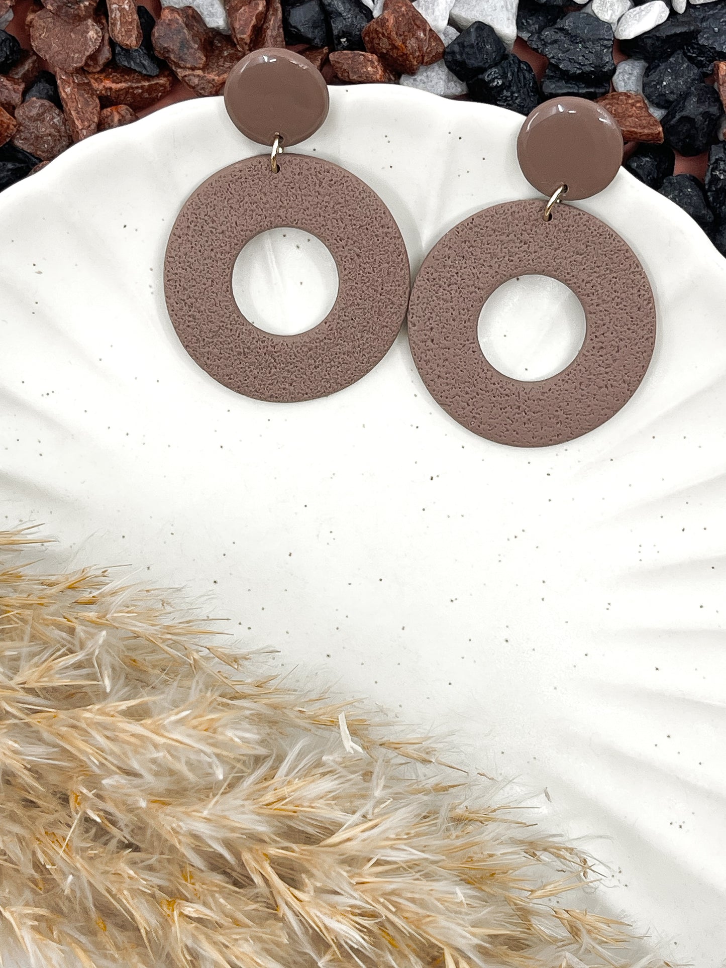Solid | Circular Earrings Textured