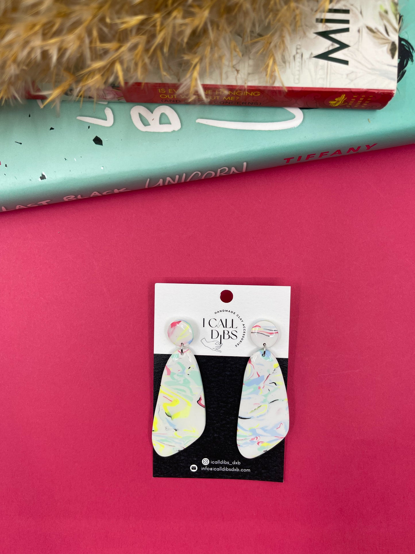 Spring | Colored marble earrings