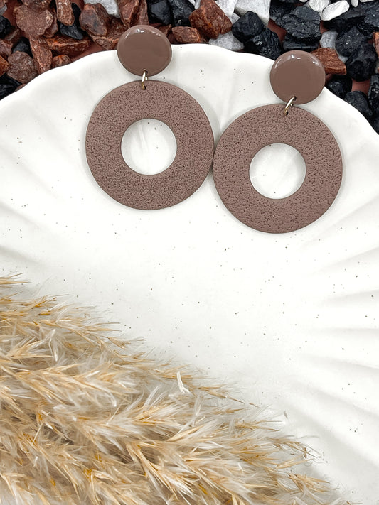 Solid | Circular Earrings Textured