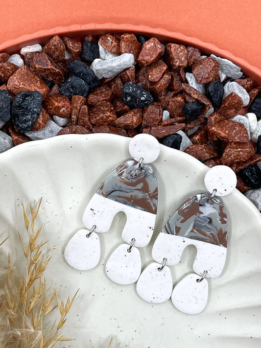 Stone | Marble statement earrings 07