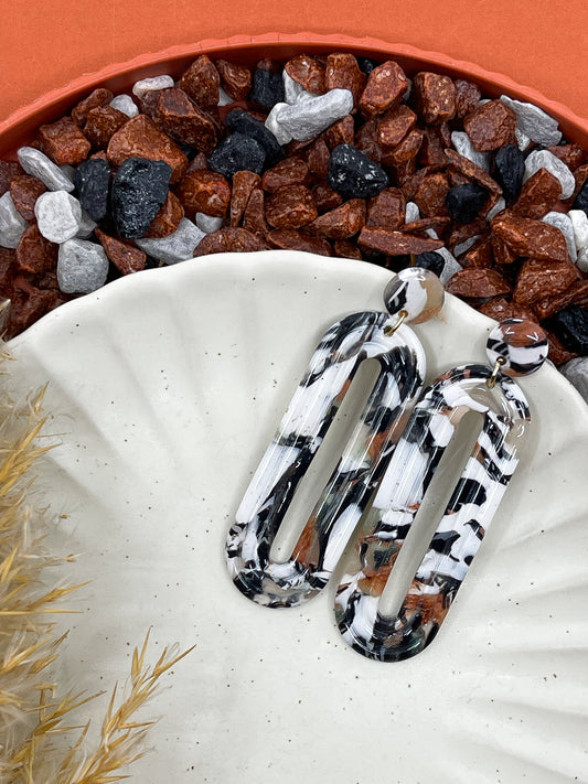 Stone | Marble statement earrings 02