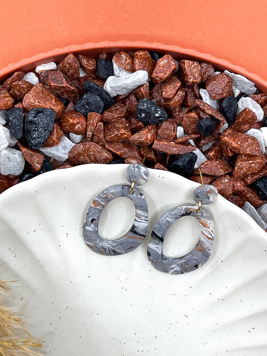 Stone | Marble statement earrings 06