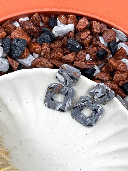 Stone | Marble statement earrings 05