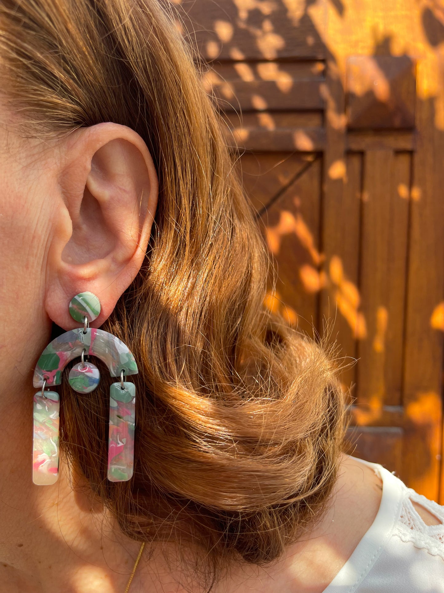 Harvest | Statement marble earrings