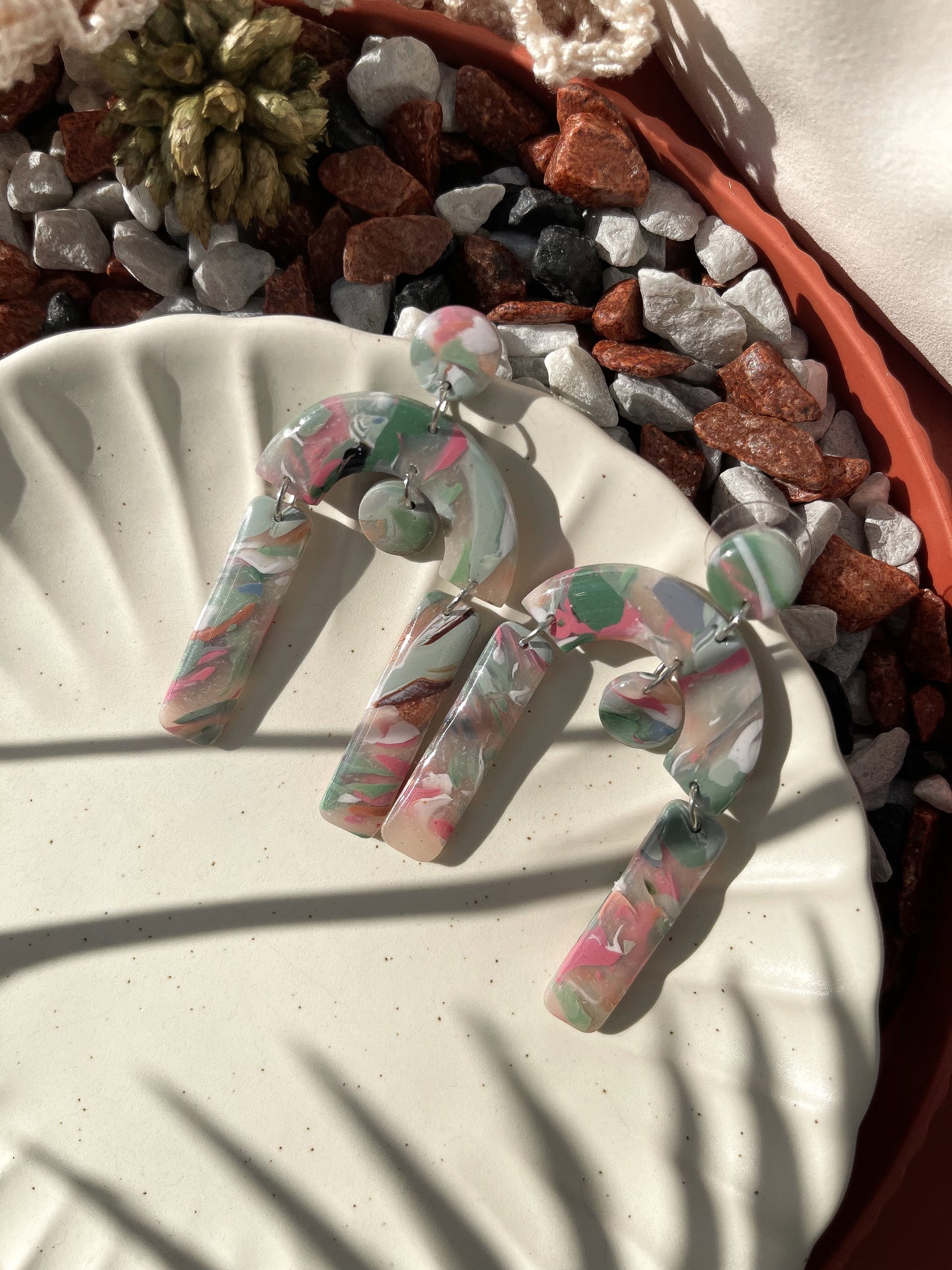 Harvest | Statement marble earrings