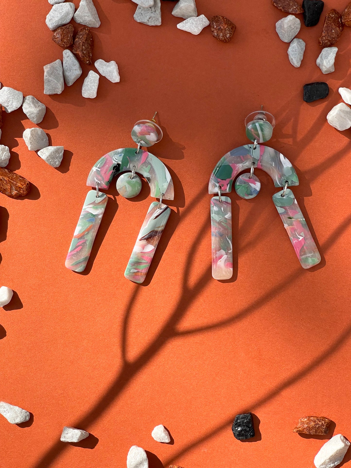 Harvest | Statement marble earrings