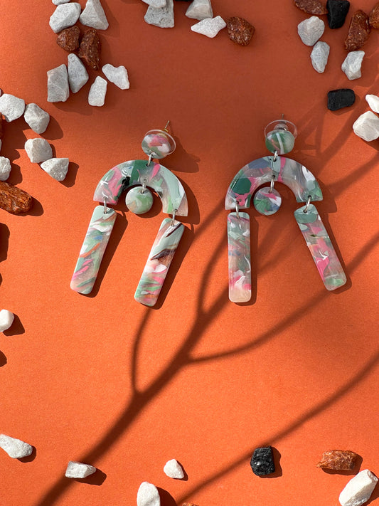 Harvest | Statement marble earrings