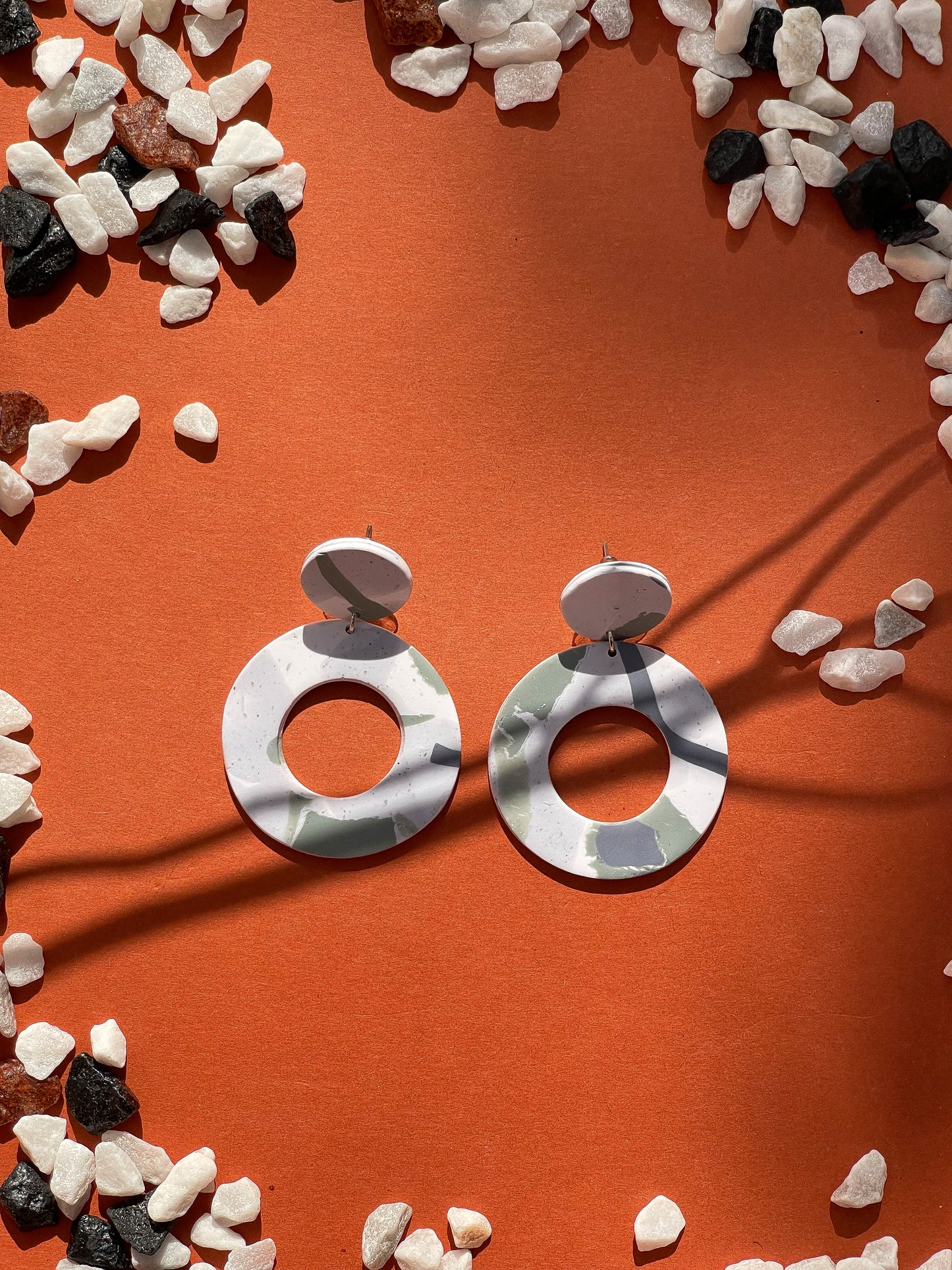 Forest | Matte circular earrings