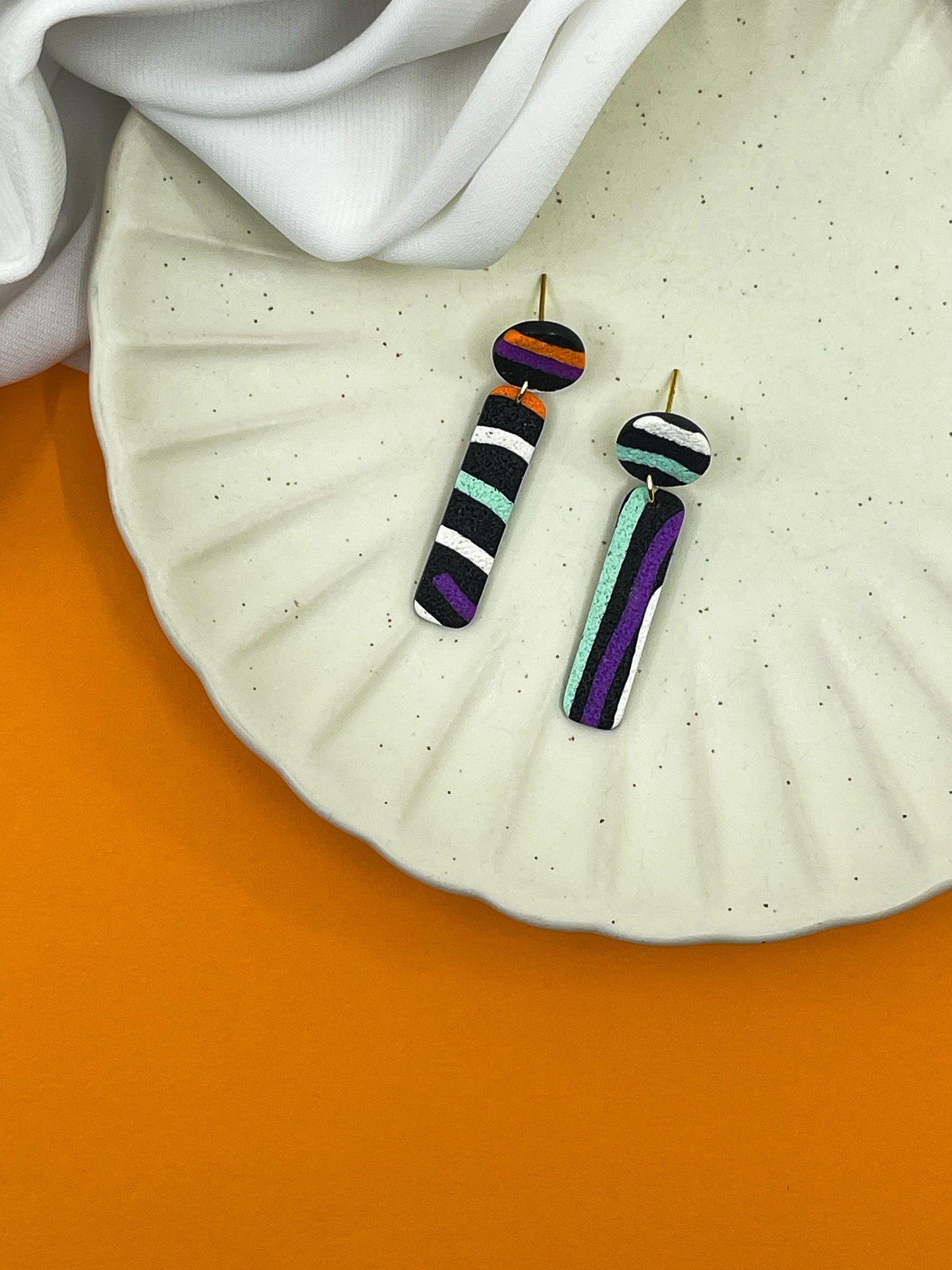 Spring | Small black and color dangles